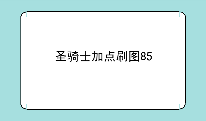 圣骑士加点刷图85