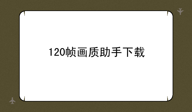 120帧画质助手下载