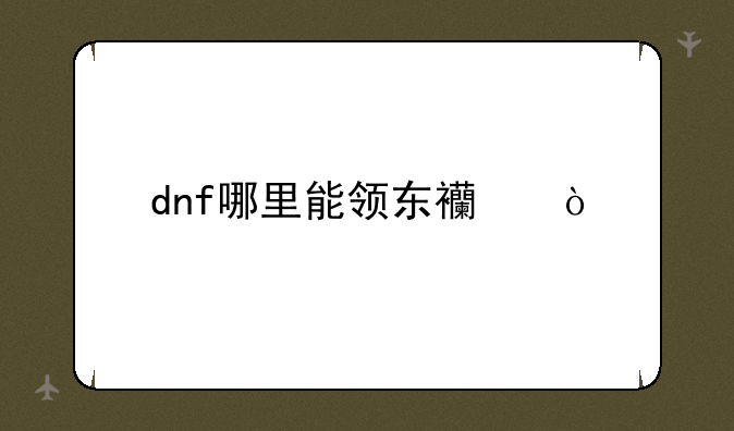 dnf哪里能领东西？