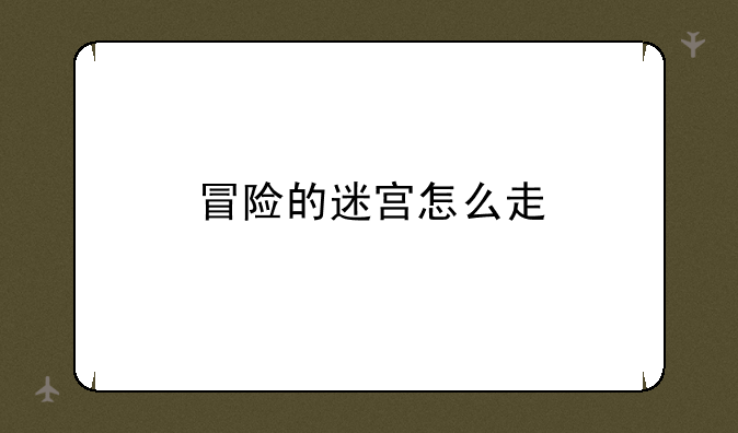 冒险的迷宫怎么走