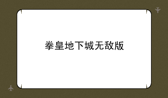 拳皇地下城无敌版