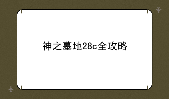 神之墓地28c全攻略