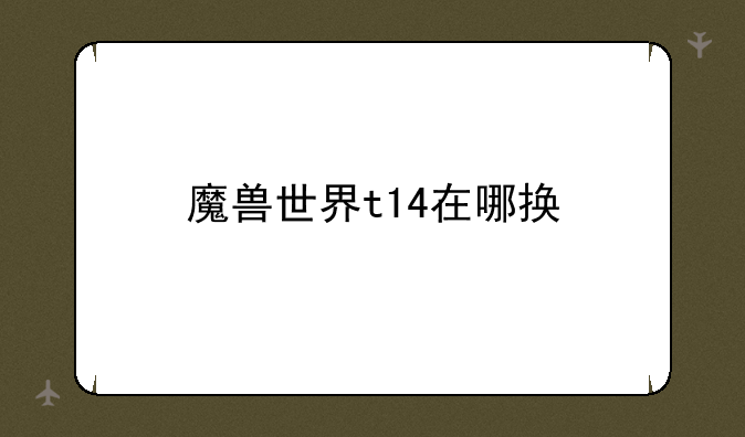 魔兽世界t14在哪换