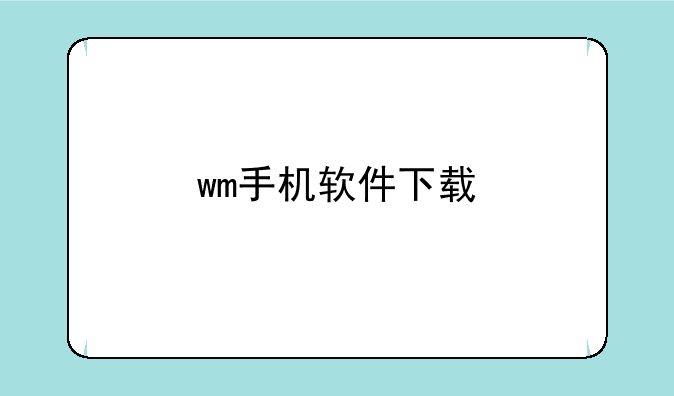 wm手机软件下载