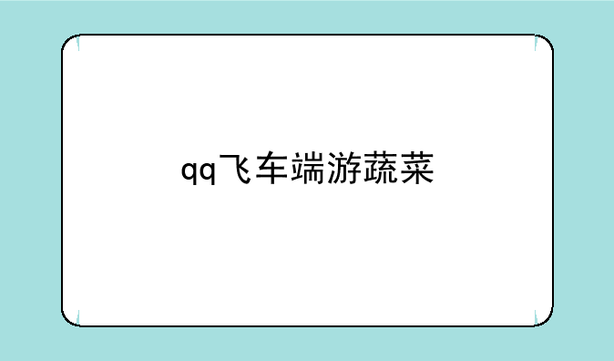 qq飞车端游蔬菜