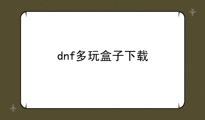 dnf多玩盒子下载