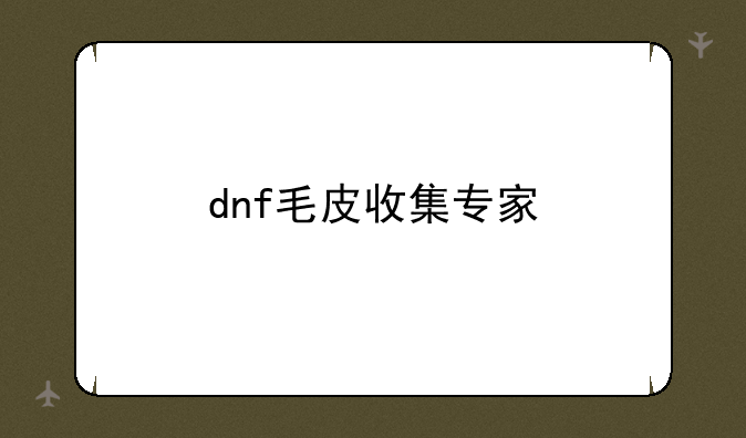 dnf毛皮收集专家