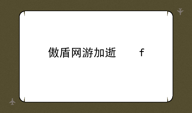 傲盾网游加速器