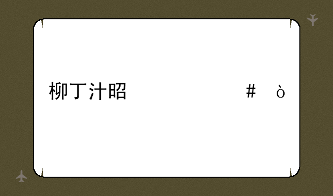 柳丁汁是什么？