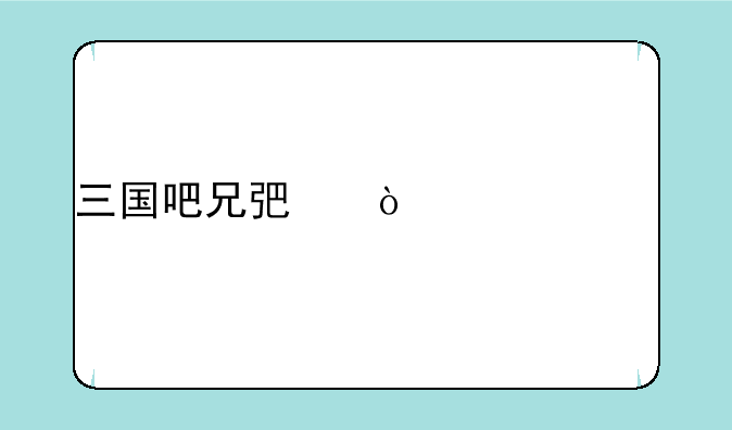 三国吧兄弟传说宠物哪个好？