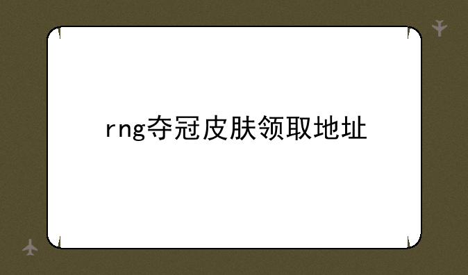 rng夺冠皮肤领取地址