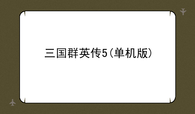 三国群英传5(单机版)
