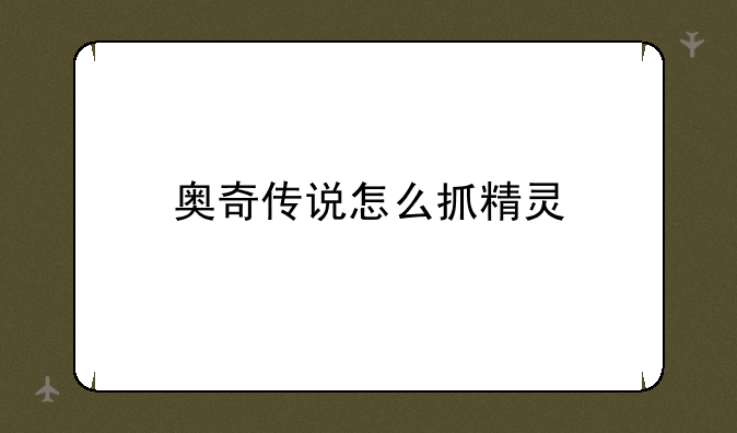 奥奇传说怎么抓精灵