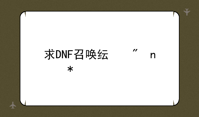 求DNF召唤纯刷图加点