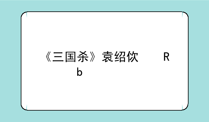 《三国杀》袁绍使用说明