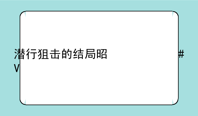 潜行狙击的结局是什么啊