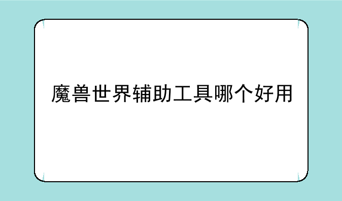 魔兽世界辅助工具哪个好用