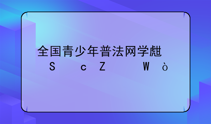全国青少年普法网学生答题方法？