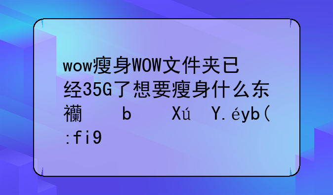 wow瘦身WOW文件夹已经35G了想要瘦身什么东西是可以删除的