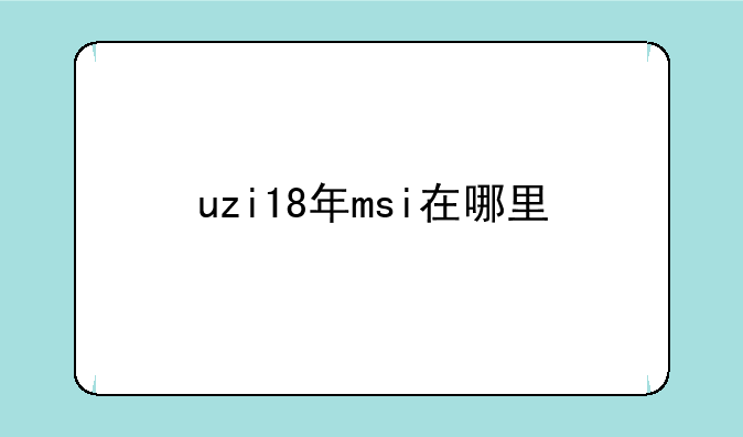 uzi18年msi在哪里