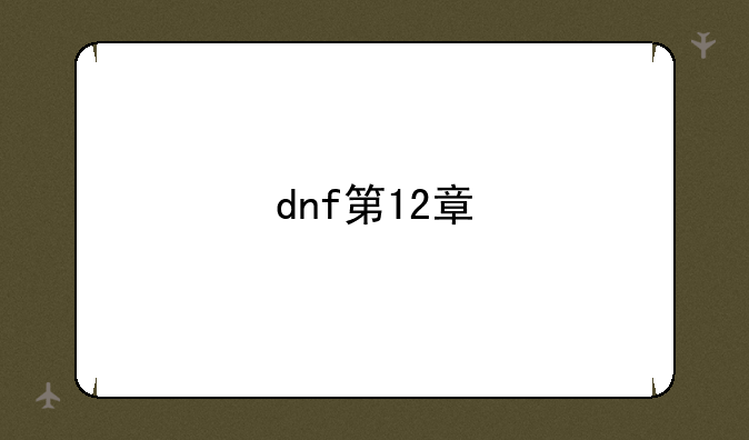 dnf第12章