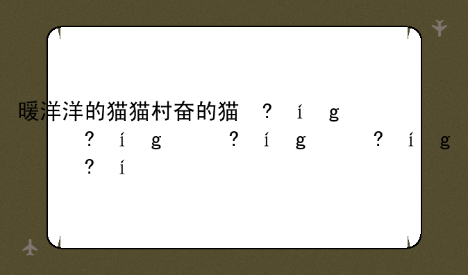 暖洋洋的猫猫村好玩吗