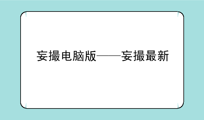 妄撮电脑版——妄撮最新