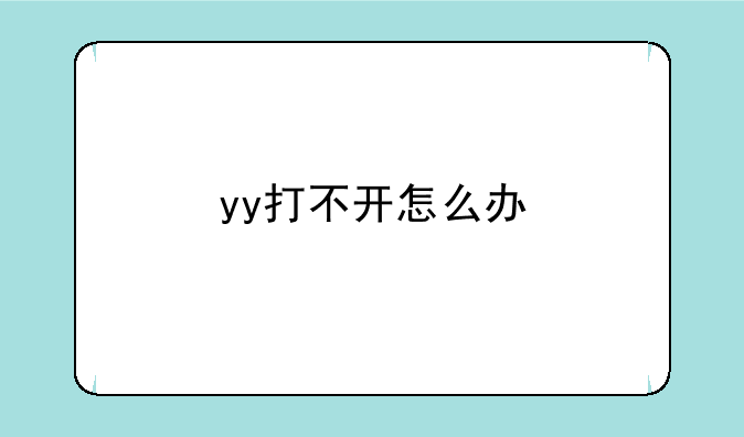 yy打不开怎么办
